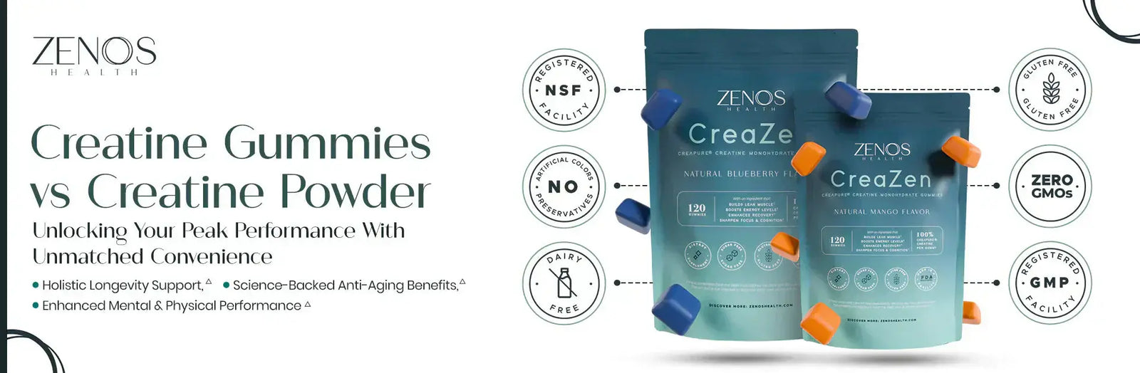 Creatine Gummies Vs. Powder: Unlocking Your Peak Performance With Convenience Zenos Health